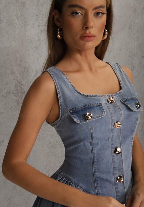 Rochie Sofeis Albastru deschis 5