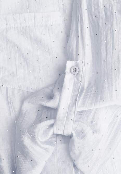 Niebieska Prześwitująca Koszula z Cyrkoniami Arialle 6