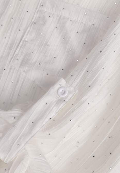 Biała Prześwitująca Koszula z Cyrkoniami Arialle 6