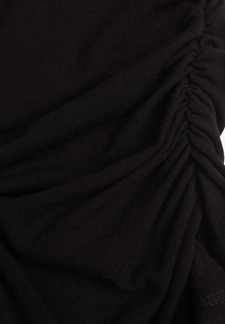 Czarna Marszczona Bluzka z Wiskozą i Bawełną Trihal 6