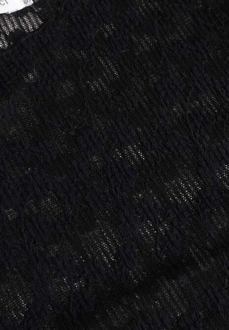 Czarna Bluzka Longsleeve z Półtransparentnej Koronki Arnoxia 6
