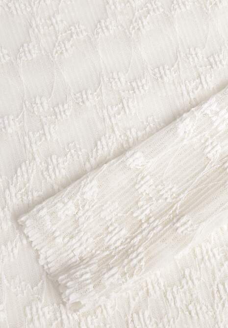 Beżowy Bluzka Longsleeve z Półtransparentnej Koronki Arnoxia 6