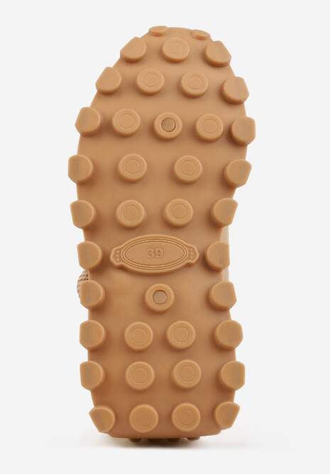 Ciemnobeżowe Sneakersy na Platformie Ozdobionej Tłoczeniem Zerla 7