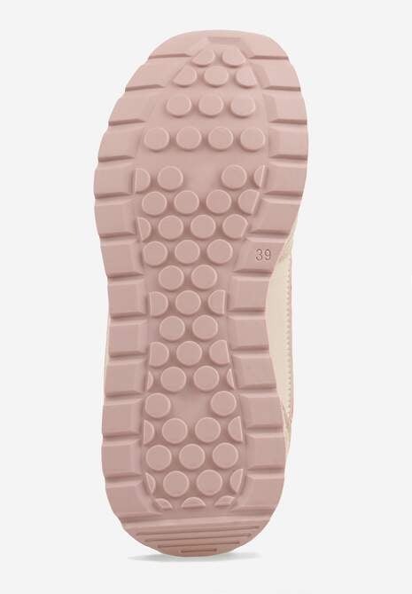 Ciemnobeżowe Sneakersy z Siateczką i Modnymi Wstawkami Corona 7