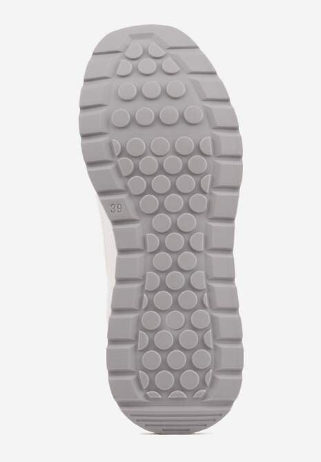 Białe Sneakersy z Siateczką i Modnymi Wstawkami Corona 7