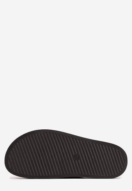 Czarne Klapki z Metalicznymi Klamrami Eudare 7