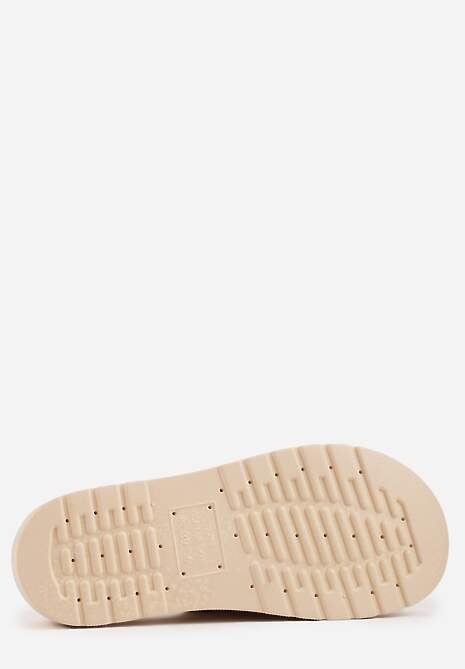 Beżowe Klapki na Platformie Ozdobione Metalicznymi Klamrami Galisiphe 7