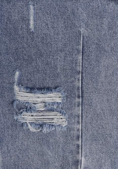Niebieskie Jeansy z Bawełny Balloon High Waist z Przedarciami Taeryre 6
