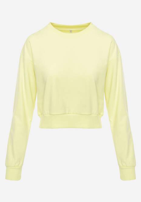 Jasnozielona Bluza z Bawełną ze Ściągaczami przy Rękawach i w Pasie Alberia 6