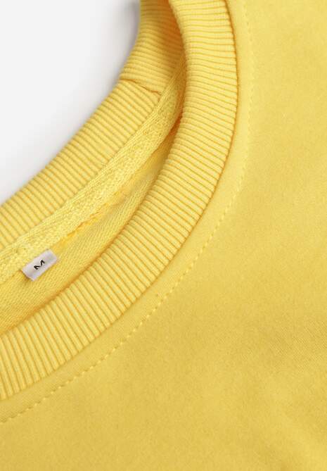 Żółta Bluza z Bawełną ze Ściągaczami przy Rękawach i w Pasie Alberia 6