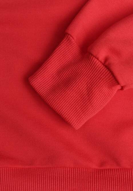 Czerwona Casualowa Bluza z Bawełną Akko 6