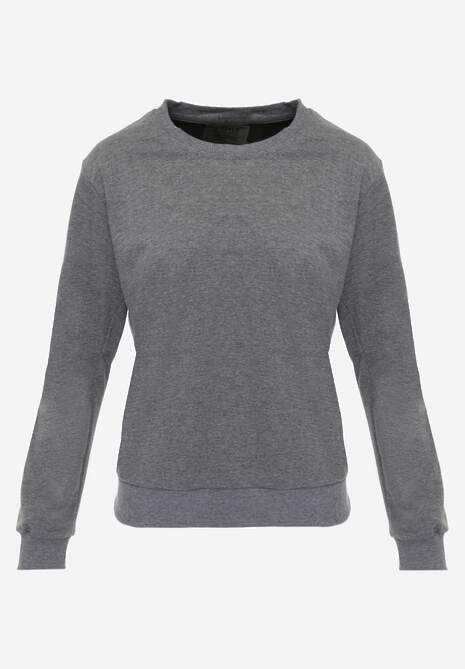 Ciemnoszara Casualowa Bluza z Bawełną Akko 6