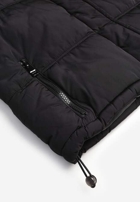 Czarna Pikowana Kamizelka Puffer o Kroju Crop Tadrel 6