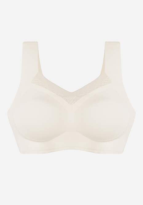 Biały Sportowy Biustonosz z Usztywnieniem Ozdobiony Siateczkową Wstawką Edalissa