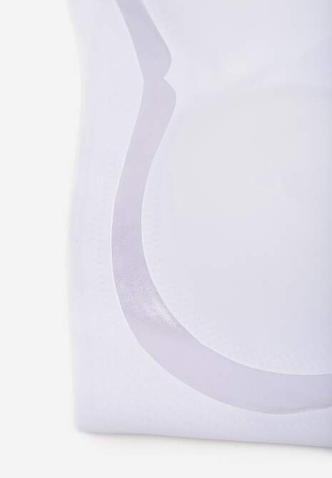 Biały Biustonosz Ozdobiona Przezroczystymi Wstawkami z Usztywnieniem Seanael 7