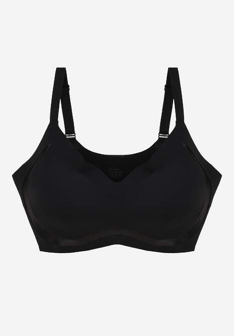 Czarny Biustonosz Ozdobiona Przezroczystymi Wstawkami z Usztywnieniem Seanael