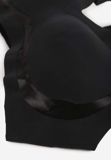 Czarny Biustonosz Ozdobiona Przezroczystymi Wstawkami z Usztywnieniem Seanael 7