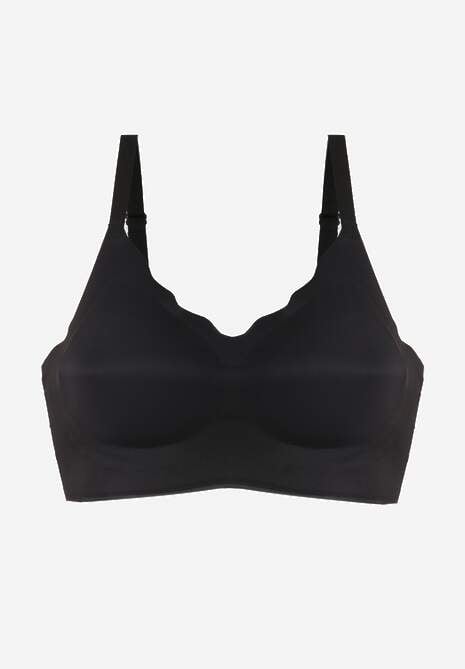 Czarny Bezszwowy Biustonosz z Usztywnieniem Bez Fiszbin Zeritha