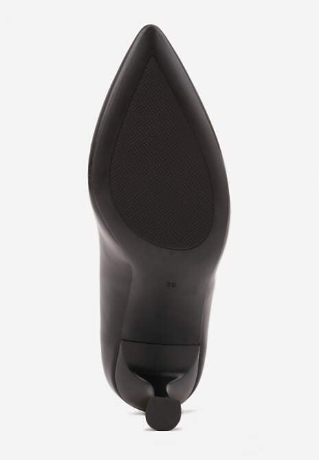 Czarne Czółenka na Geometrycznej Szpilce Iolissa 7