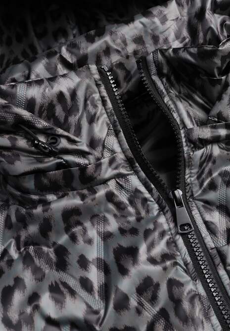 Zielona Panterkowa Kurtka z Odpinanym Kapturem Anastaera 6