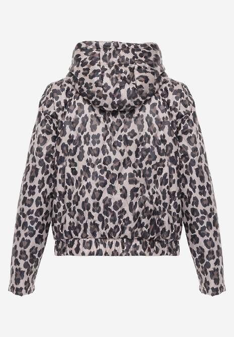 Różowa Panterkowa Kurtka z Odpinanym Kapturem Anastaera 7