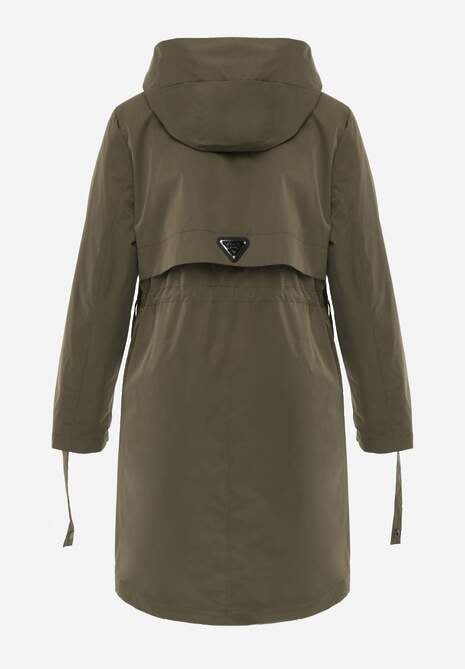 Zielona Przejściowa Kurtka Parka z Rękawami z Możliwością Podpięcia Tinarae 7