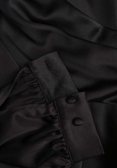 Czarna Bawełniana Sukienka VICES z Satyny z Kopertowym Dekoltem Cunelia 6