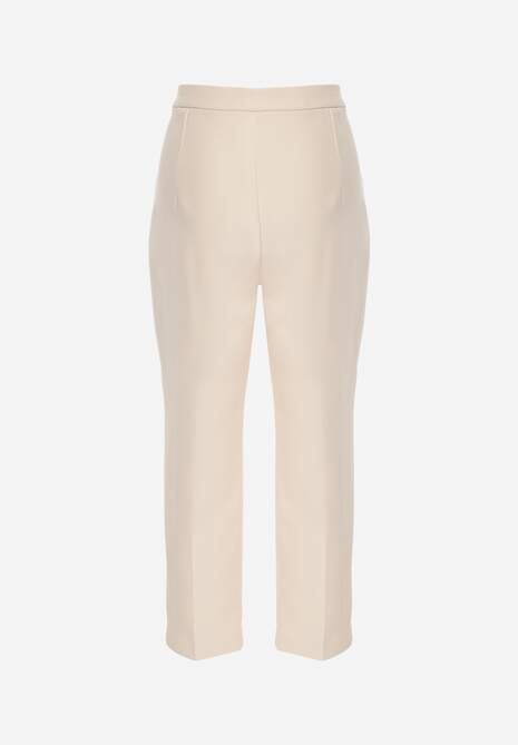 Beżowe Klasyczne Spodnie VICES Garniturowe High Waist Dimaia 7