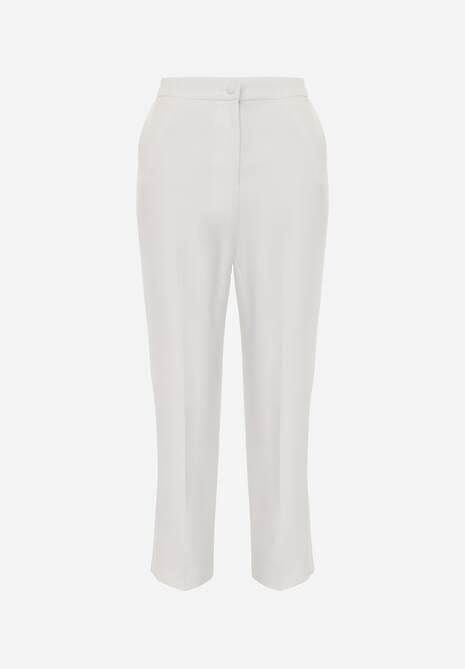 Białe Klasyczne Spodnie VICES Garniturowe High Waist Dimaia 6