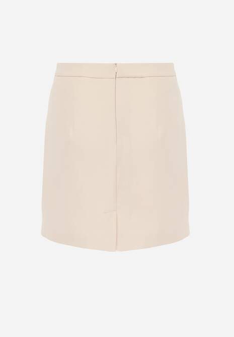 Beżowa Ołówkowa Spódnica VICES w Stylu Basic Fretima 7