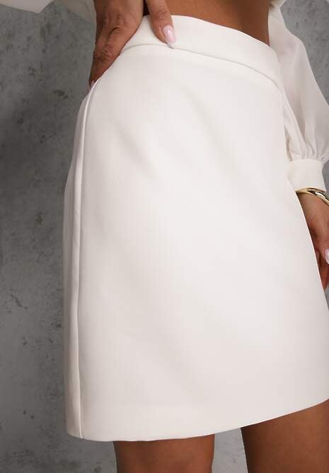 Biała Ołówkowa Spódnica VICES w Stylu Basic Fretima 5