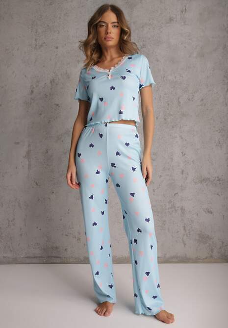 Compleu pijama Catteau Malfait Isle Albastru