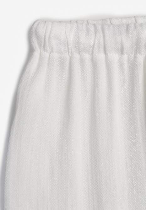 Białe Spodnie Wide Leg High Waist z Wiskozy Terilinae 6