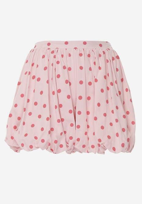 Różowe Szorty z Wiskozą i Bawełną w Stylu Bombki z Motywem Kropek Dita 6