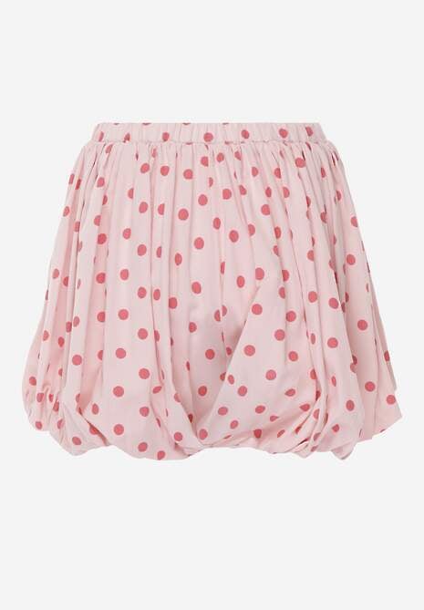 Różowe Szorty z Wiskozą i Bawełną w Stylu Bombki z Motywem Kropek Dita 7