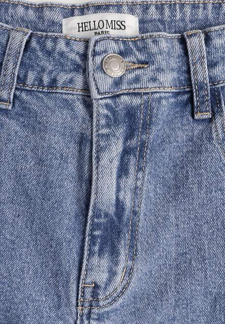 Niebieskie Szerokie Jeansy z Bawełną i Lyocellem High Waist Nansailah 6