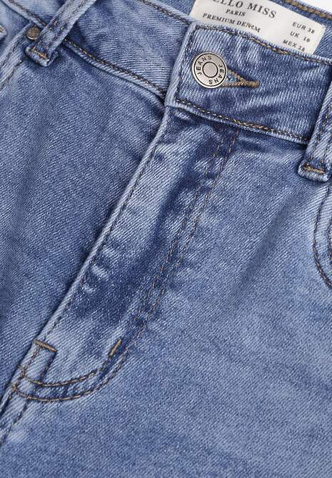 Niebieskie Jeansy Wide Leg High Waist z Elastycznego Denimu z Bawełną Jelimia 6