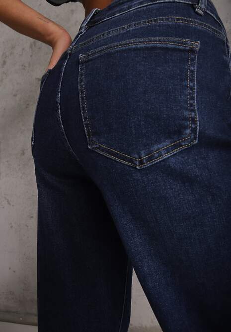 Niebieskie Szerokie Jeansy z Bawełny Vimelsnis 5