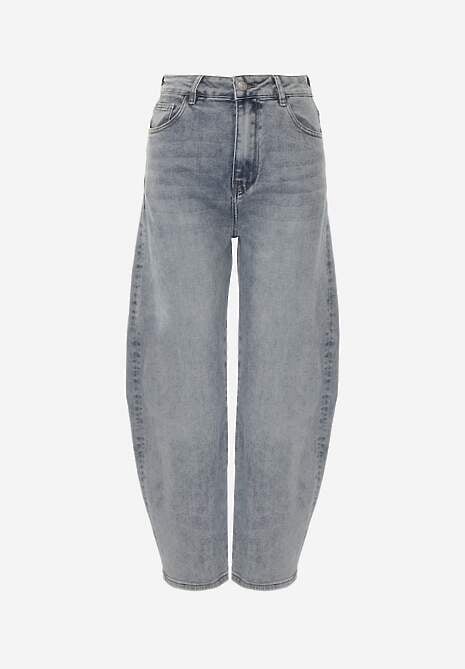 Jasnoniebieskie Jeansy z Bawełny Barrel Leg High Waist Vezorea 6