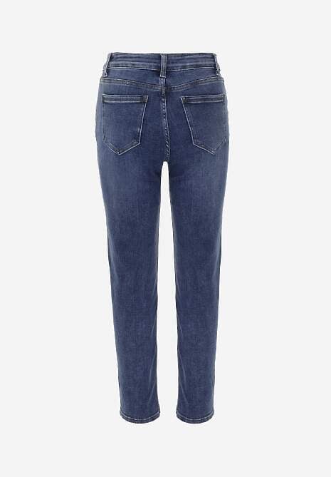 Niebieskie Jeansy z Dodatkiem Bawełny Typu Mom Fit Mastorea 7