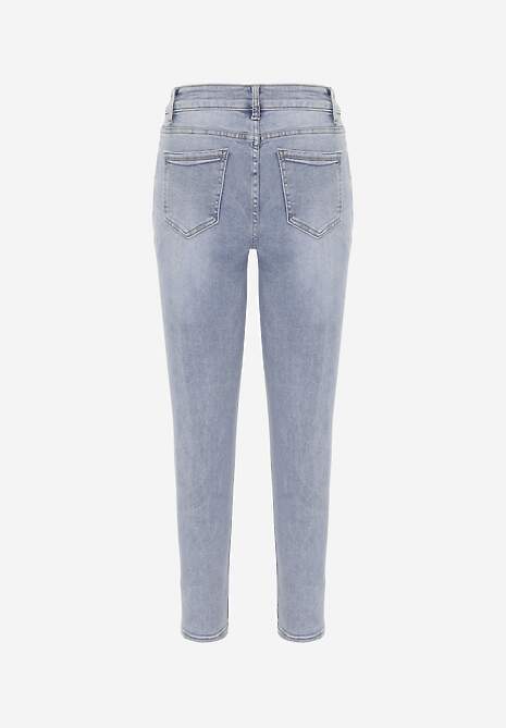 Niebieskie Casualowe Jeansy z Bawełny Menisea 7