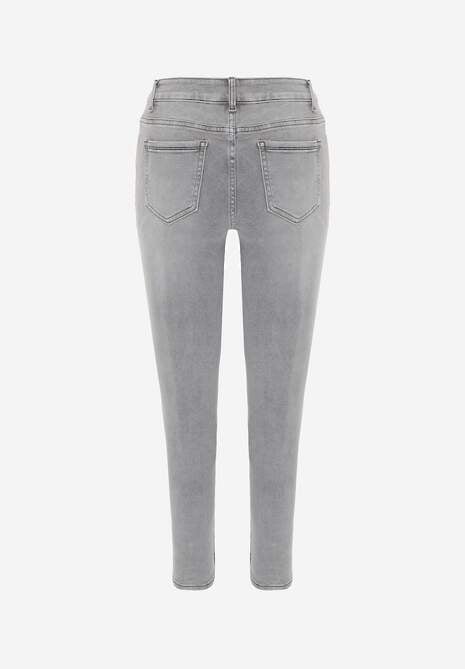 Szare Jeansy o Kroju Regular z Bawełnianego Denimu Timasta 7