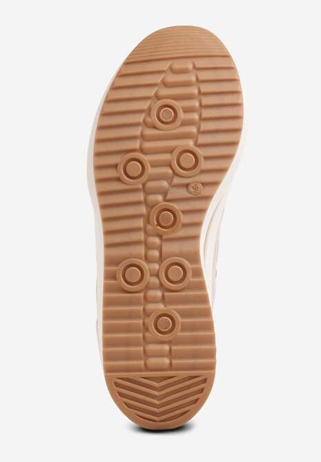 Beżowe Sneakersy na Platformie z Geometrycznym Motywem Hippiopis 7