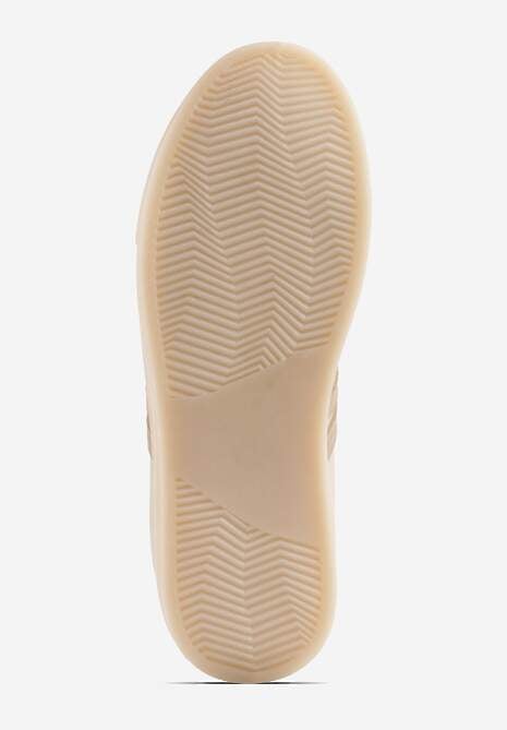 Beżowe Sneakersy w Stylu Klasycznych Tenisówek na Grubej Podeszwie Yenoinne 7