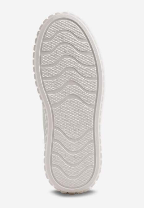 Zielone Sneakersy na Tłoczonej Platformie Ozdobione Dwoma Paskami Hesaia 7