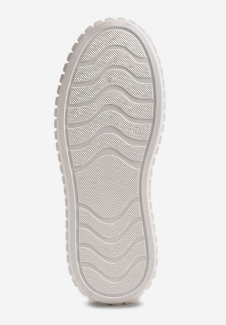 Różowe Sneakersy na Tłoczonej Platformie Ozdobione Dwoma Paskami Hesaia 7