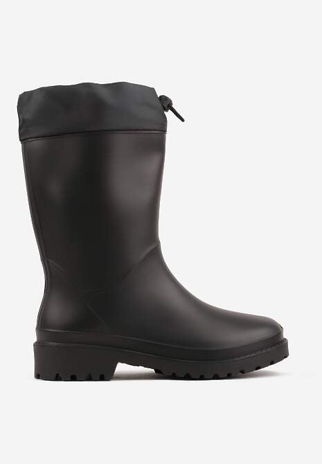 Czarne Kalosze ze Ściągaczami przy Cholewce Bastotus 4