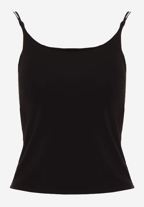 Czarny Top z Wiskozy na Podwójnych Ramiączkach Indrea 6