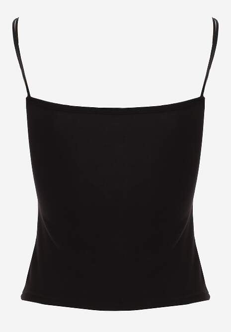 Czarny Top z Wiskozy na Podwójnych Ramiączkach Indrea 7