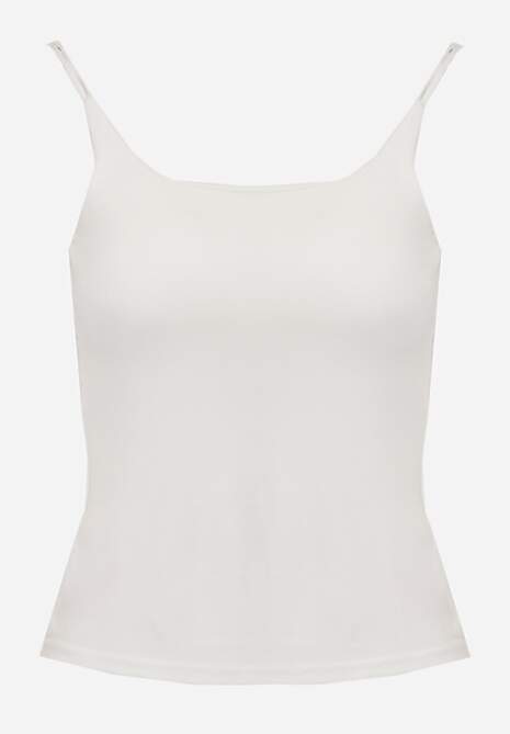 Biały Top z Wiskozy na Podwójnych Ramiączkach Indrea 6